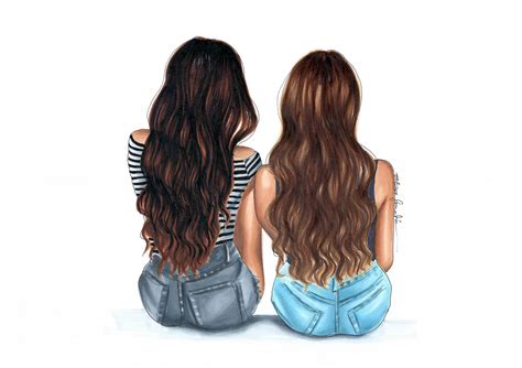 Two Cute Bff Drawings