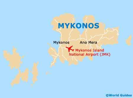 Mykonos Greece Map