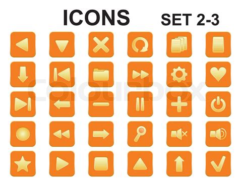 set of square icons with rounded corners | Stock vector | Colourbox