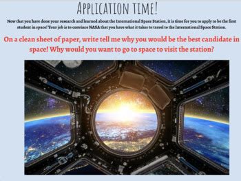 First Student in Space- International Space Station Google Slides Activity