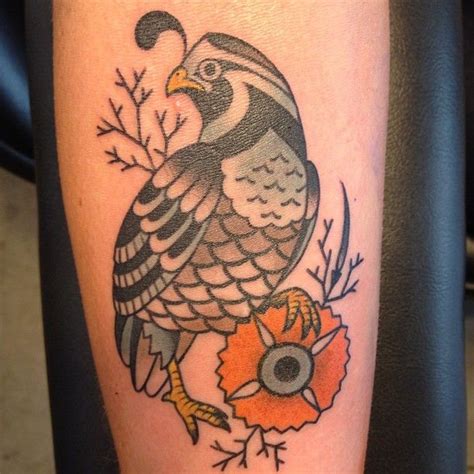 This sporty quail was done by Gordon Combs. Taken with Instagram | Tattoos, Quail tattoo, Tattoo ...