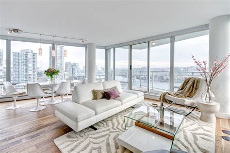 Condo over False Creek - Modern - Living Room - Vancouver - by Carsten Arnold Photography