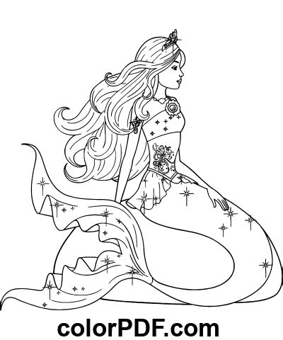 Barbie Mermaid para niñas – Dibujos para colorear y libros en PDF