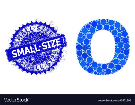 Omicron greek lowercase symbol mosaic Royalty Free Vector