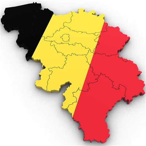 3d Political Map of Belgium 3D model | CGTrader