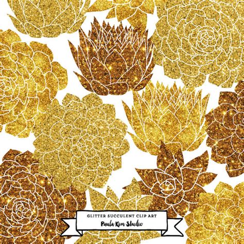 gold glitter flowers clipart - Clip Art Library