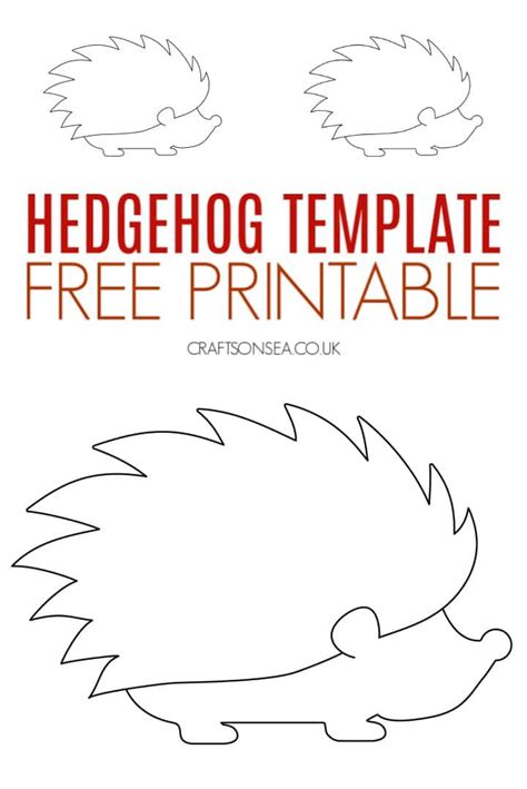 Hedgehog Template Printable