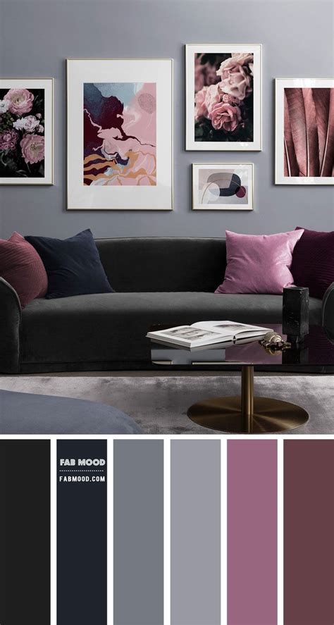 Grey and Peach Colour Scheme – Colour Palette #101 Modern Living Room Colors, Living Room Color ...