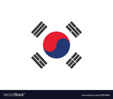 Korean flag design Royalty Free Vector Image - VectorStock