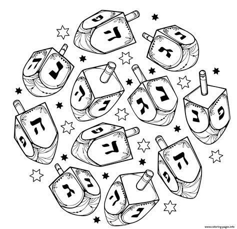 Hanukkah Dreidel Coloring Pages Coloring Pages