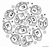 Hanukkah Dreidel Coloring Pages sketch template