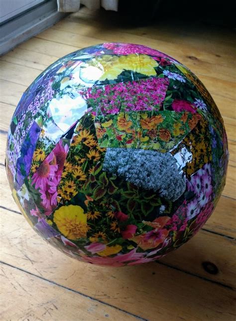 Decoupage bowling ball. Garden gazing ball. | Garden art crafts, Garden globes, Bowling ball ...