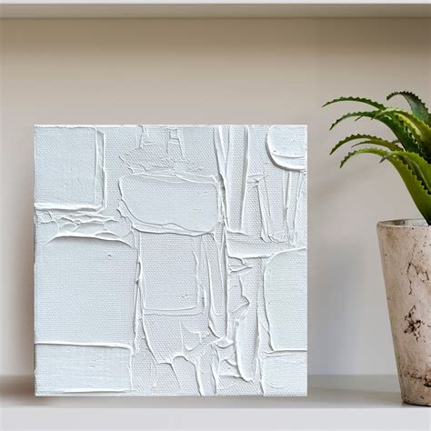 3D Textured Wall Art Impasto Painting White Plaster Art 3D | Etsy