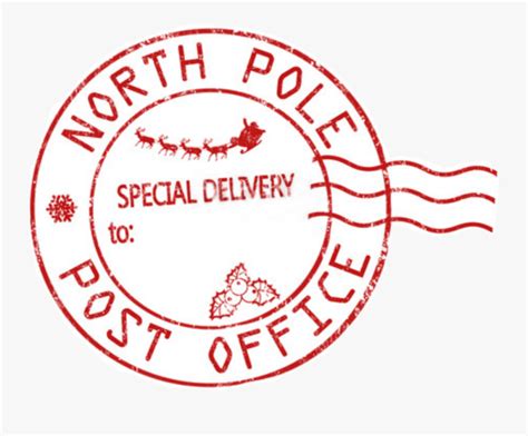 #northpole #santa #santastamp #stamp #northpolepost - Circle , Free Transparent Clipart - ClipartKey