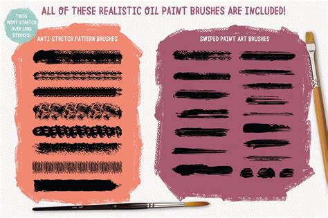 Outstanding Oil Paint Brushes - Affinity - Design Cuts