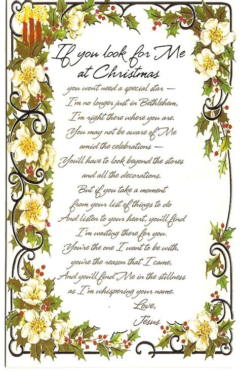 Confessions of a Holiday Junkie!: If you look for me at Christmas Poem