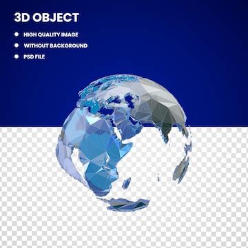 Premium PSD | 3d Wire Model of Earth