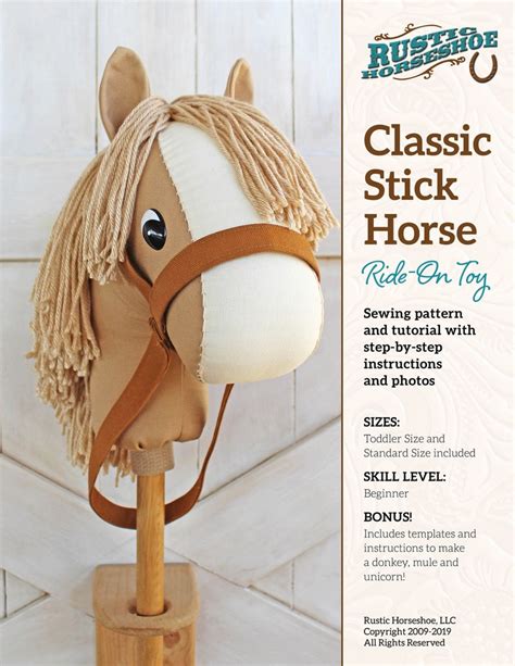 Stick Horse Sewing Pattern and Tutorial Classic Collection | Etsy