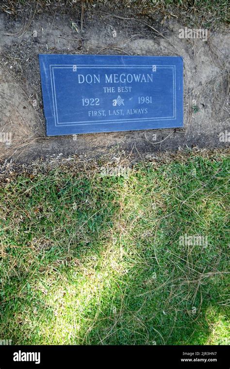 Inglewood, California, USA 19th August 2022 Actor Don Megowan's Grave in Rosehill Section at ...