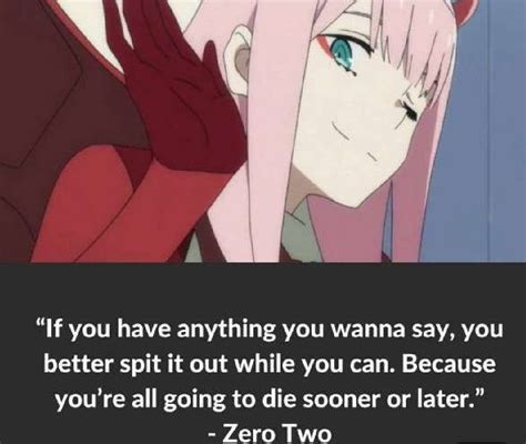 Top 12 Zero Two Quotes That Will Make You Believe