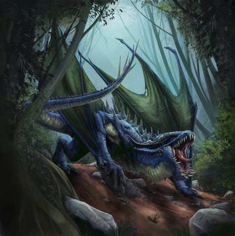 ArtStation - Blue Wyvern Illustration