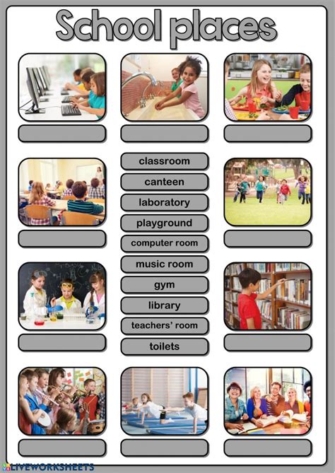 Places at school worksheet the best worksheets image collection ...