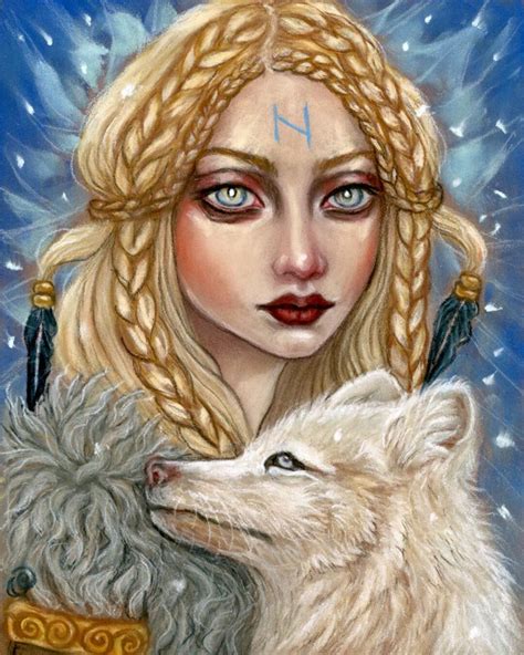 Skadi Norse Winter Goddess Original Small Soft Pastel by Tammy - Etsy