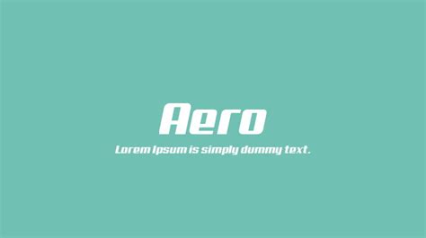 Aero Font : Download Free for Desktop & Webfont