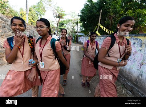 Kerala school uniform hi-res stock photography and images - Alamy