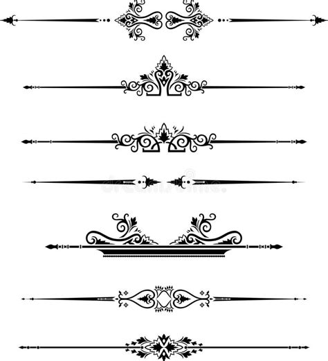 Victorian Page Rule Set stock vector. Illustration of traditional - 62853070