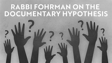 Rabbi Fohrman on the Documentary Hypothesis | Aleph Beta