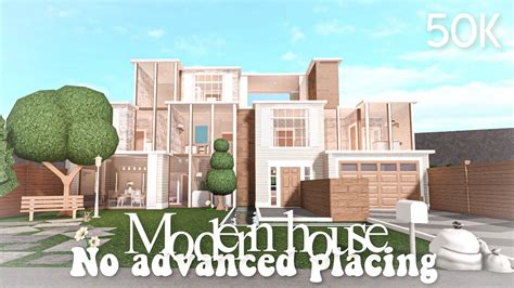 50k No advanced placing modern house - Bloxburg build - YouTube