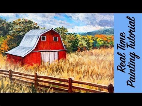 Vibrant Autumn Barn Painting Tutorial