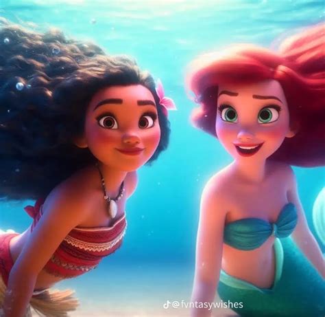 Ariel and Moana in the Sea by migmonster1979 on DeviantArt