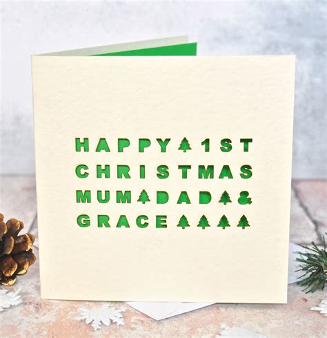 Personalised First Christmas Card By Sweet Pea Design | notonthehighstreet.com