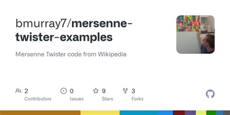 GitHub - bmurray7/mersenne-twister-examples: Mersenne Twister code from Wikipedia