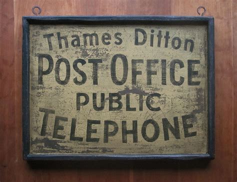 Hand Made Vintage Sign Art: Thames Ditton Post Office by Nutmegger Workshop | CustomMade.com