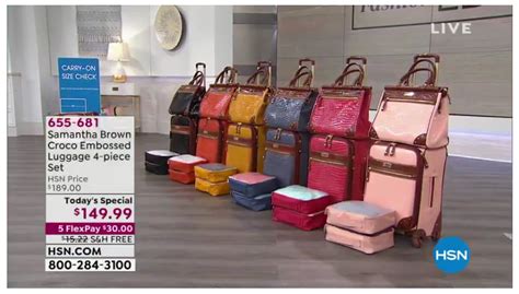 (HSN) Samantha Brown Croco Embossed Luggage 4-piece Set – TVShoppingQueens