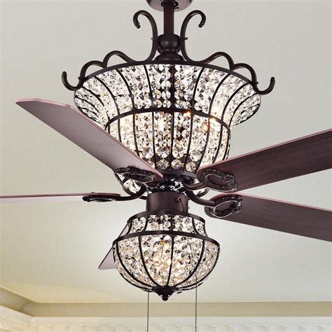 Warehouse of Tiffany Charla 52 in. Indoor Bronze Ceiling Fan CFL8154BR - The Home Depot ...