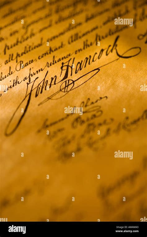 John hancock signature hi-res stock photography and images - Alamy