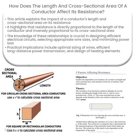 How does the length and cross-sectional area of a conductor affect its resistance?