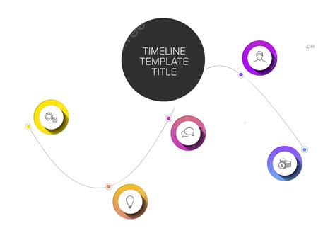 Timeline Template With Circle Buttons Infographic Design Color Vector, Infographic, Design ...