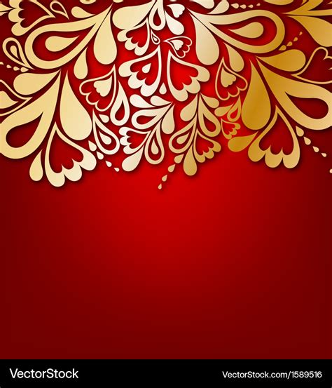 Red Floral Background Royalty Free Vector Image