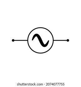 Ac Voltage Source Symbol Icon Vector Stock Vector (Royalty Free ...