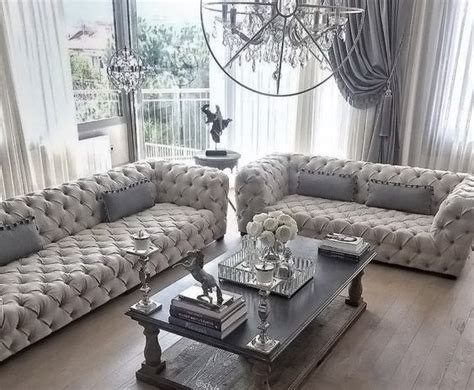 Restoration Hardware style grey living room decor with restoration ...