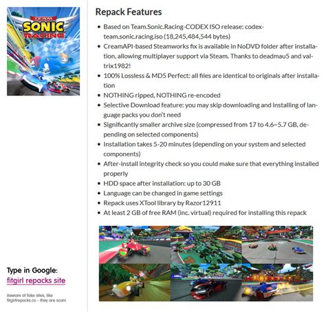 Team Sonic Racing (+ Multiplayer, MULTi10) [FitGirl Repack, Selective ...