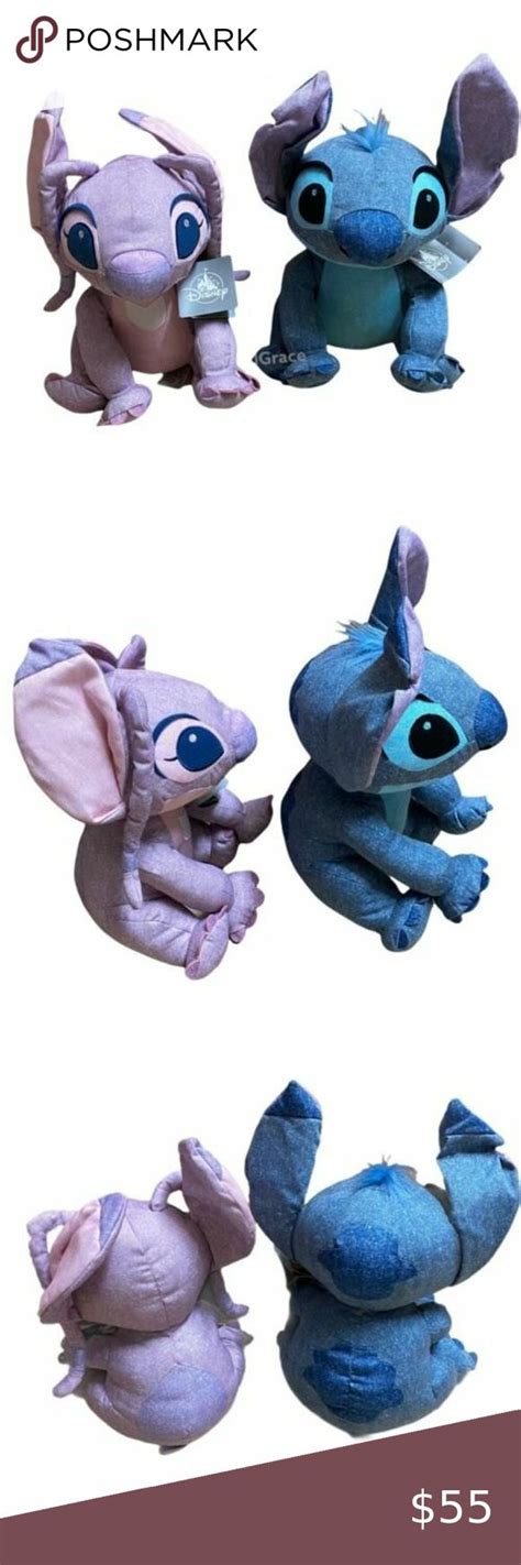 Disney Parks Stitch And Angel Denim Plush Set 15” NEW | Stitch and angel, Lilo and stitch ...