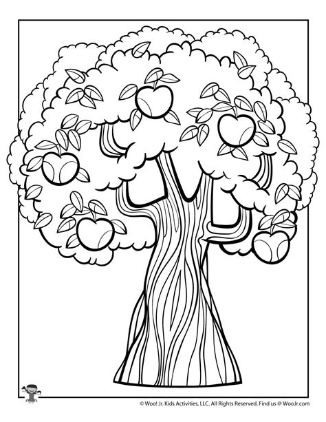 Apple Tree Coloring Page For Preschoolers Coloring Pages | Porn Sex Picture