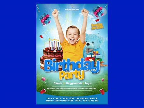 Free Happy Birthday Kids Flyer Template (PSD)