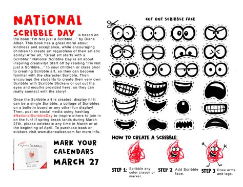 National Scribble Day Printout – Diane Alber